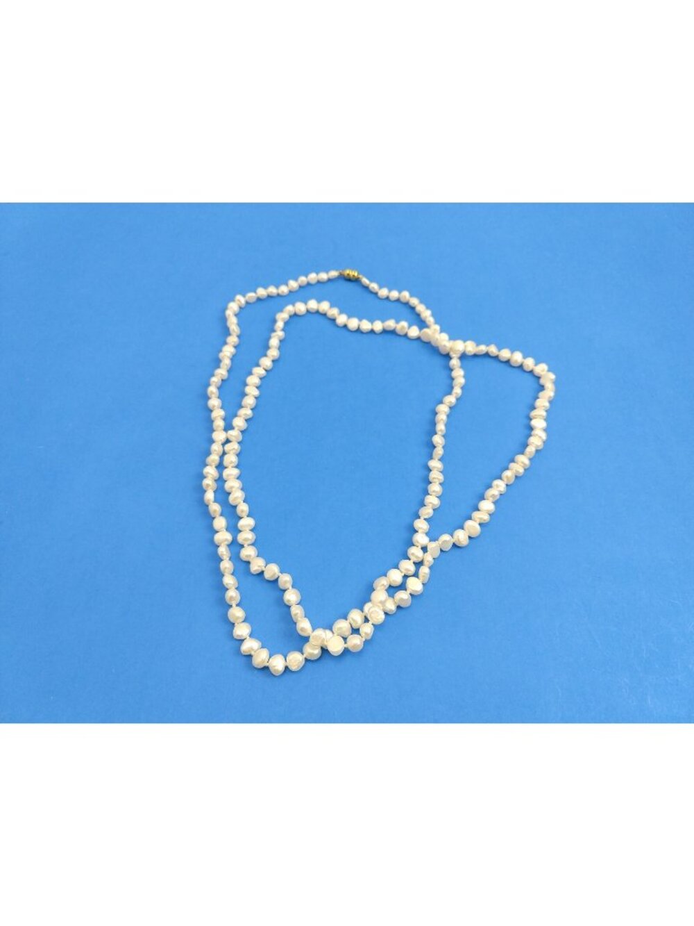 Pearl Extra Long Wrap Around Necklace Magnetic Clasp